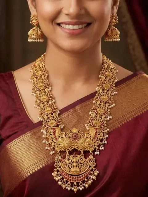 Gold Layered Temple Necklace