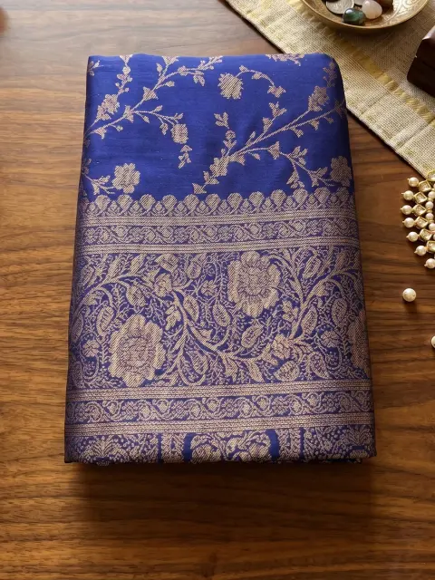 Royal Blue Banarasi Art Silk Saree