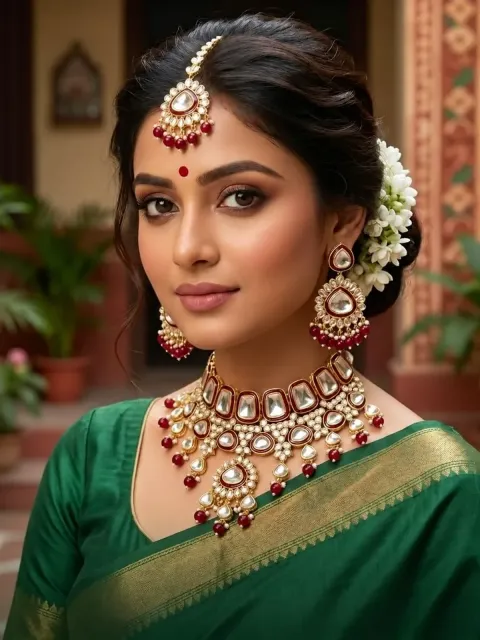 Ruby Kundan Choker Set