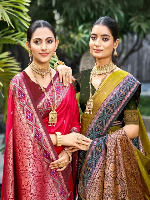 Ruby Pink Soft Silk Saree