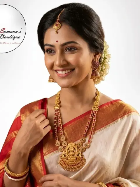 Gold Layered Temple Necklace
