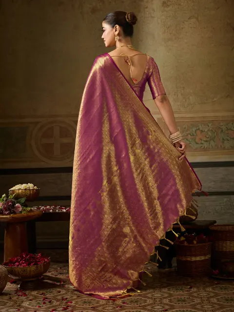 Wine Kanchivaram Silk Saree