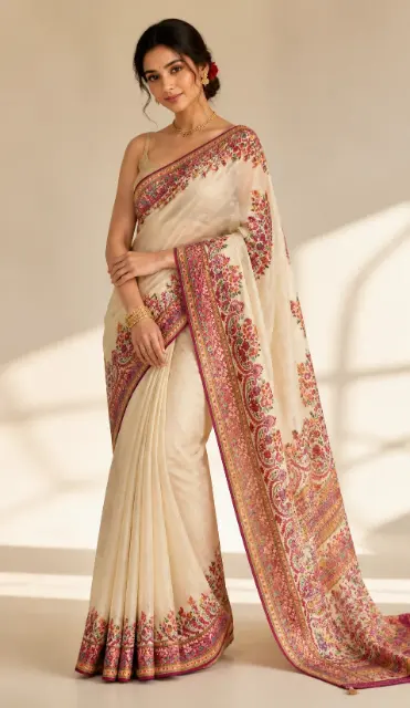Kani Silk Saree with Woven Motifs
