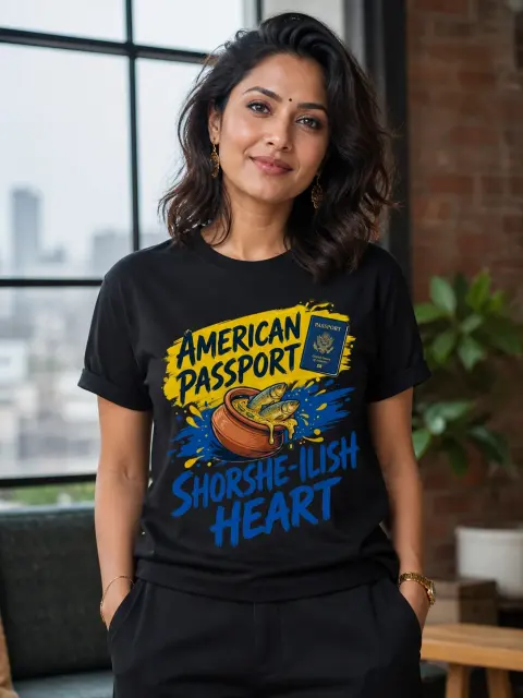 American Passport, Shorshe Ilish Heart Vibe Shirt