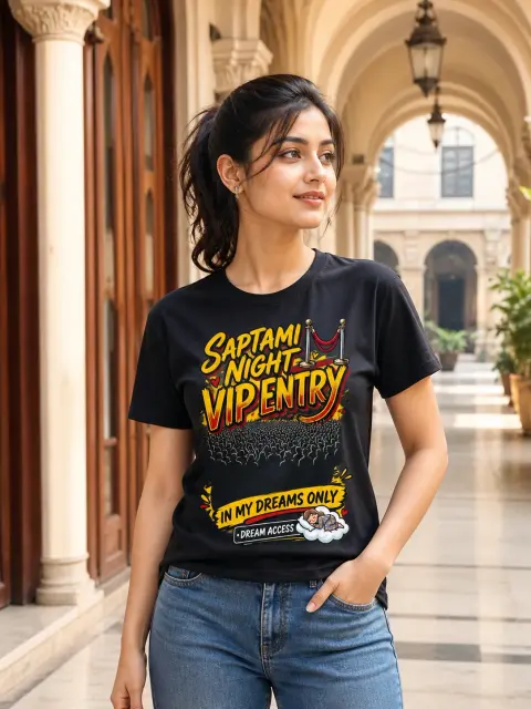 Saptami Night: VIP Entry in My Dreams Vibe Shirt