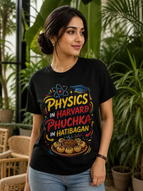 Physics in Harvard, Phuchka in Hati Bagan Vibe Shirt