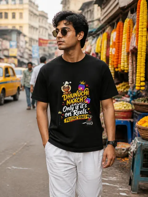 Dhunuchi Naach Only If It’s on Reels Vibe Shirt