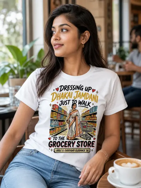 Dhakai Jamdani at the Grocery Store Vibe Shirt