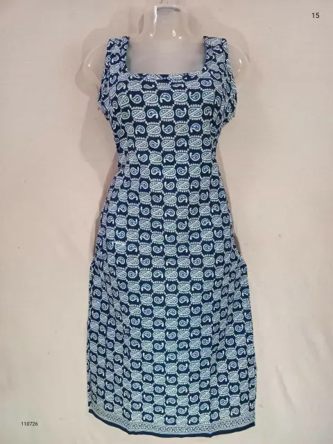 Indigo Noodle Strap Cotton Kurti