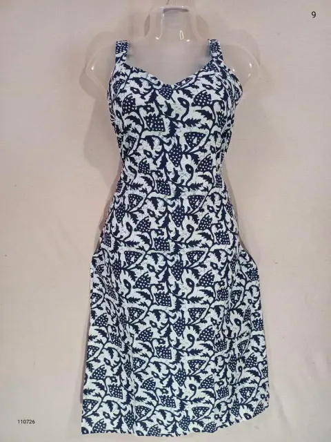 Indigo Noodle Strap Cotton Kurti