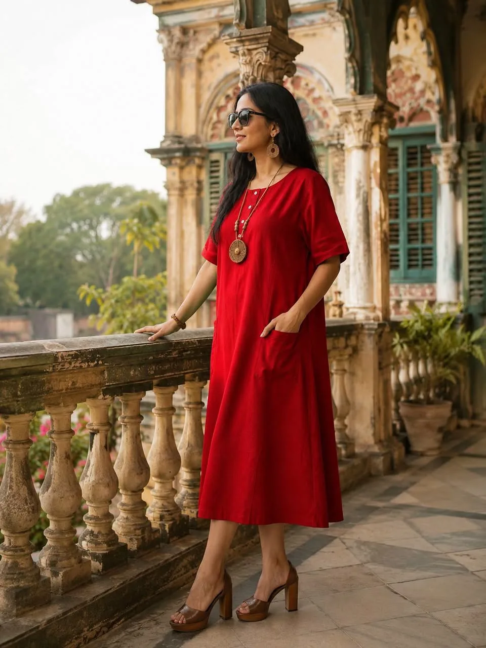 Jute Linen Designer Dress