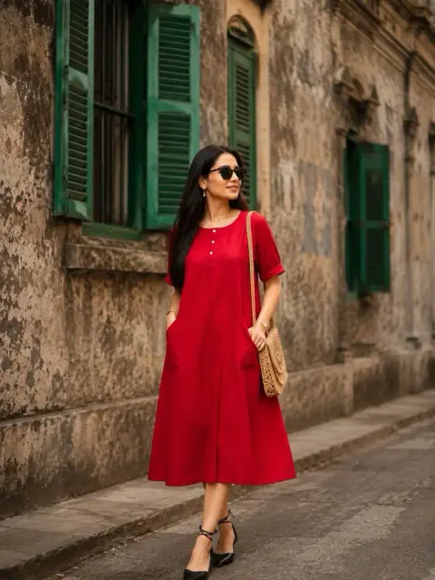 Jute Linen Designer Dress