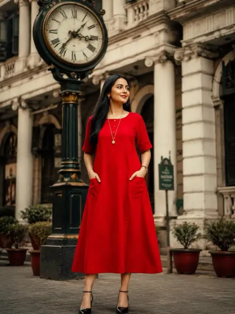Jute Linen Designer Dress