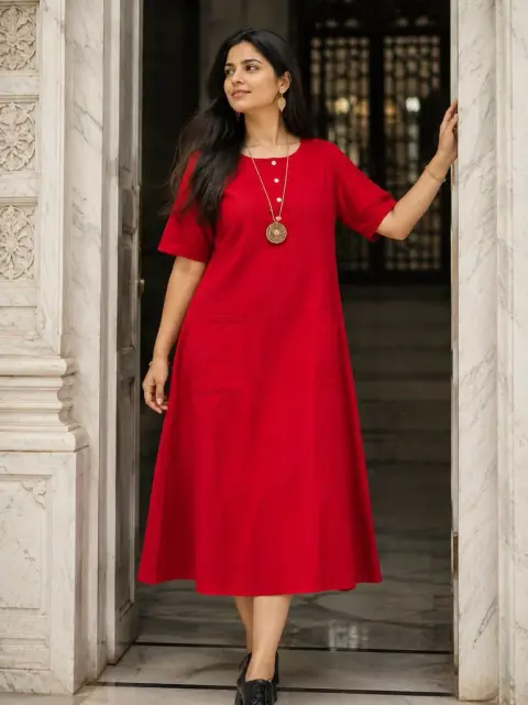 Jute Linen Designer Dress