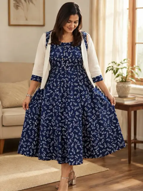 Hakoba Jacket Handloom Cotton Dress