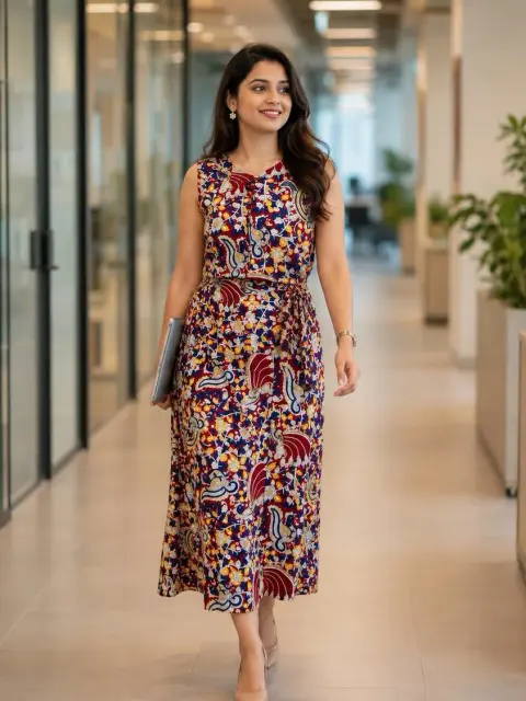 Wrap-Around Kalamkari Skirt Set