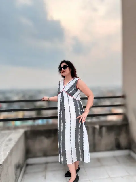 Pure Handwoven Begampuri Dress