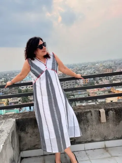 Pure Handwoven Begampuri Dress