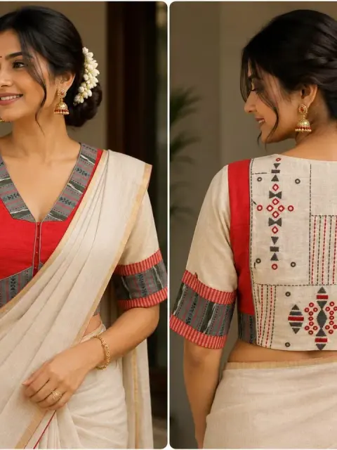 Kantha Embroidery Embroidered Applique Work Blouse