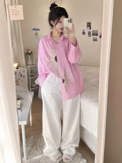 Daisy Striped Striped Cotton Co-Ord Set