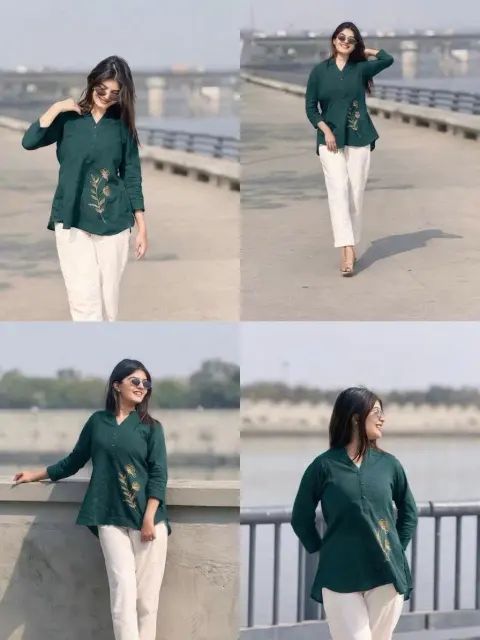 Cotton Slub Long Shirt