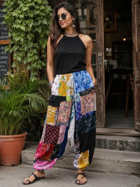 Baul Patchwork Harem Pants