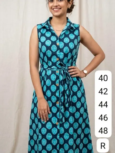 Indigo Cotton Dress
