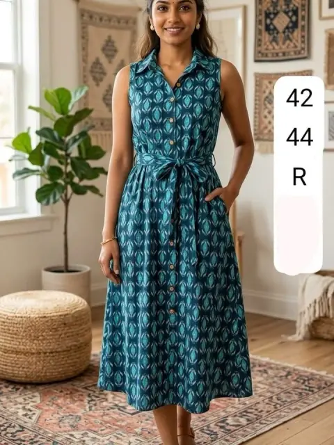 Indigo Cotton Dress