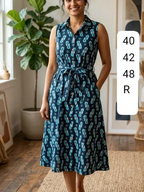 Indigo Cotton Dress