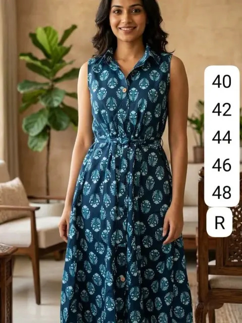 Indigo Cotton Dress