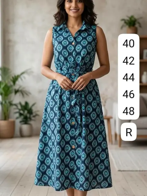 Indigo Cotton Dress