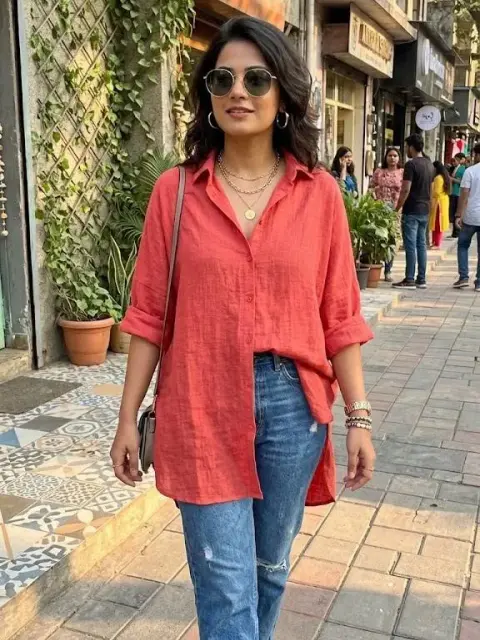 Plus Size Cotton Long Shirt