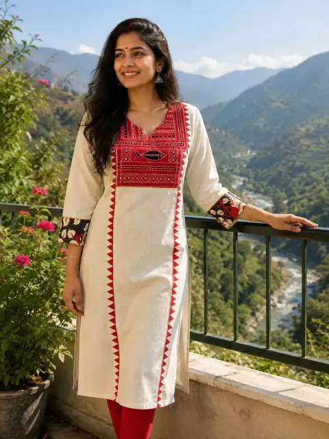 Kantha Embroidery Hand Embroidery Embroidered Cotton Kurti