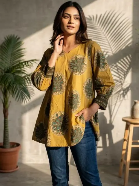 Handblock Print Cotton Top