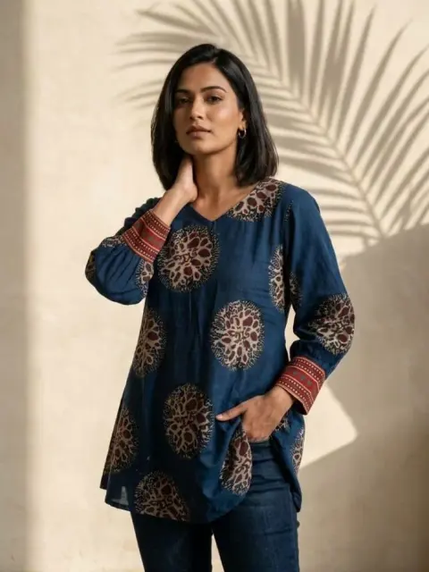 Handblock Print Cotton Top