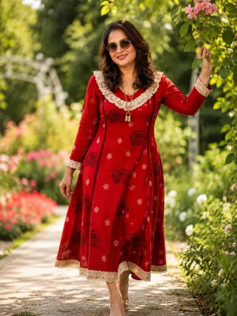 Handblock Print Cotton Dress