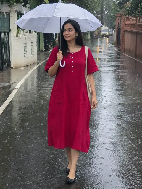 Midi Jute Linen Dress